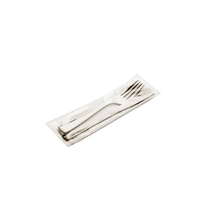 Kit Couverts Argentés: Fourchette, Couteau, Serviette (30 Unités) Kit Couverts Argentés: Fourchette, Couteau, Serviette (30 Unités)