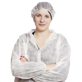 Wegwerp-laboratoriumjas TST PP Velcro wit XL (1 stuk) 