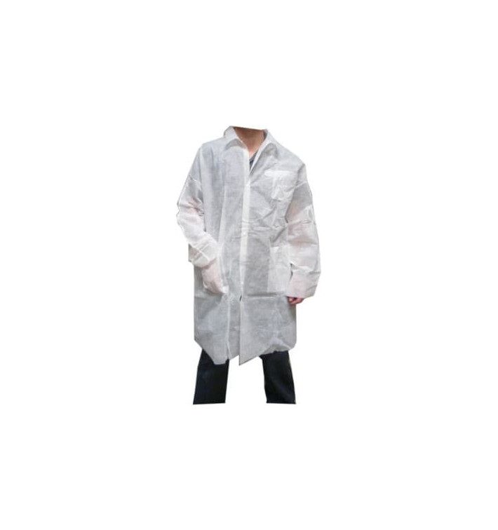 Wegwerp-laboratoriumjas TST PP Velcro Pocket wit XL Wegwerp-laboratoriumjas TST PP Velcro Pocket wit XL