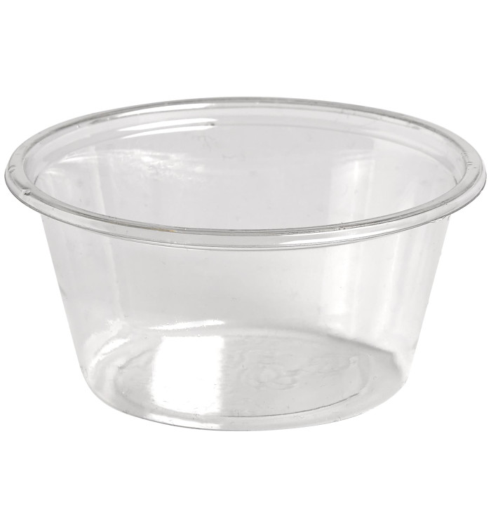 Pot à Sauce Plastique rPET Cristal 60ml Ø6,2cm (2500 Utés) Pot à Sauce Plastique rPET Cristal 60ml Ø6,2cm (2500 Utés)