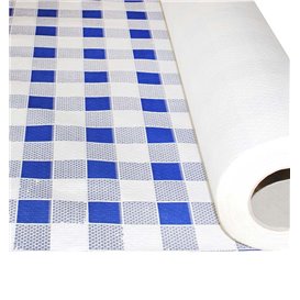 Nappe en papier en Rouleau Carré bleu 1x100m 40g (6 Unités)