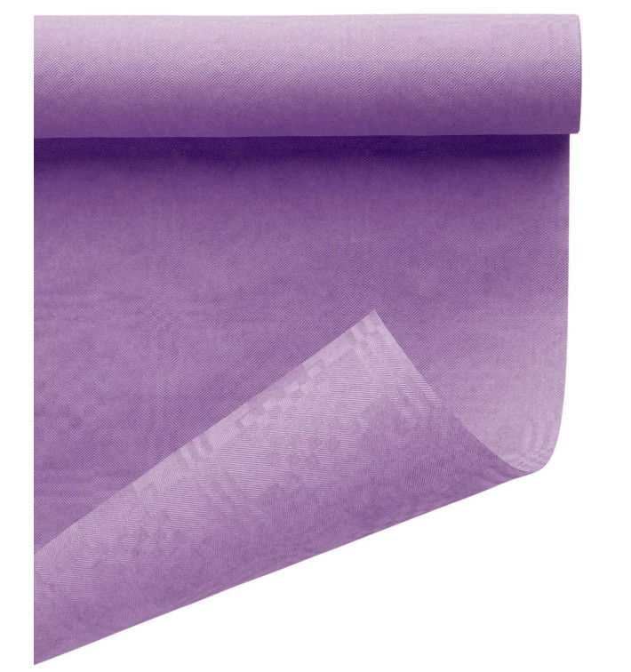 Papieren tafelkleed rol lila 1,2x7m (1 stuk) Papieren tafelkleed rol lila 1,2x7m (1 stuk)