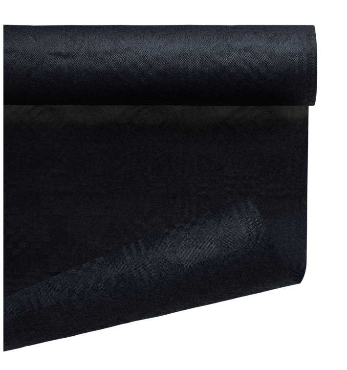 Papieren tafelkleed rol zwart 1,2x7m (25 stuks) Papieren tafelkleed rol zwart 1,2x7m (25 stuks)