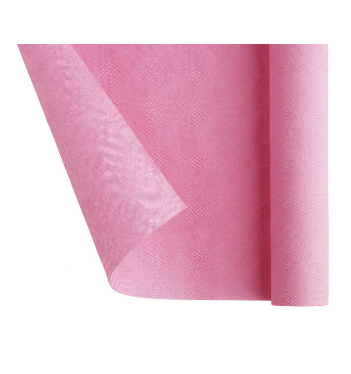 Papieren tafelkleed rol roze 1,2x7m (25 stuks) Papieren tafelkleed rol roze 1,2x7m (25 stuks)