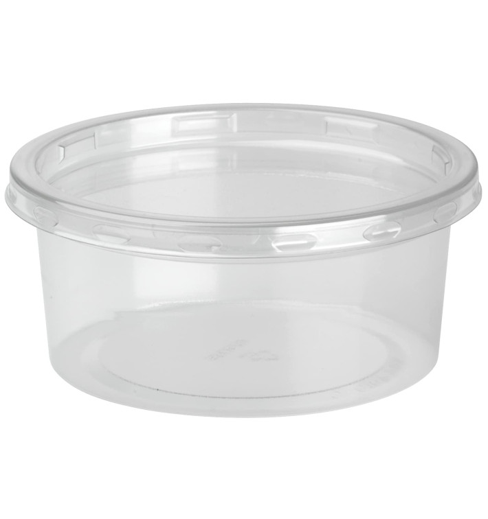 Plastic deli Container met Deksel rPET "DeliLite" 7,6Oz/217ml (50 stuks) 