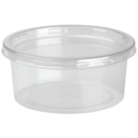 Récipient  rPET DeliLite et Couvercle 7,6OZ/217ml (500 Utés)
