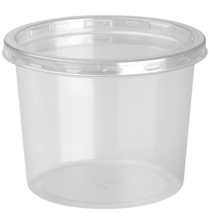 Plastic deli Container met Deksel rPET "DeliLite" 9,8Oz/279ml (50 stuks) Plastic deli Container met Deksel rPET "DeliLite" 9,8Oz/279ml (50 stuks)