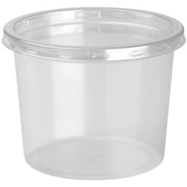 Plastic deli Container met Deksel rPET "DeliLite" 9,8Oz/279ml (500 stuks)