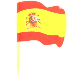 Pique en Bois Drapeau "Espagne" 65mm (14.400 Unités)