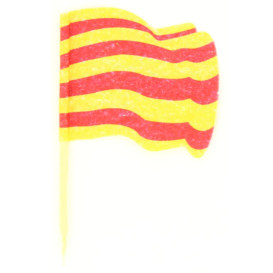 Pique en Bois Drapeau "Catalogne" 65mm (14.400 Unités)