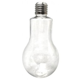 Plastic fles met Deksel lamp design PET transparant 100ml (25 stuks)