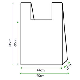 Sac à Bretelles 70x80cm Blanc (100 Unités)