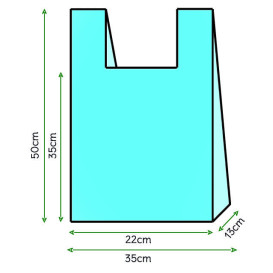 Sac à Bretelles 35x50cm Bleu (200 Unités)