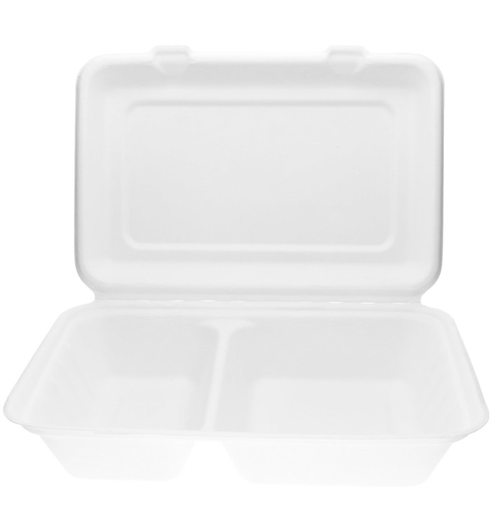 Suikerriet Gescharnierd Burger Container 32x24x5cm (250 stuks) Suikerriet Gescharnierd Burger Container 32x24x5cm (250 stuks)