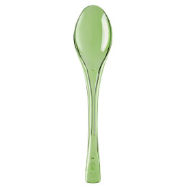 Cuillère Plastique Fly Vert citron Transp. 145mm (50 Unités)