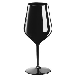 Flûte Réutilisable pour Vin Tritan Noir 470ml (6 Unités)