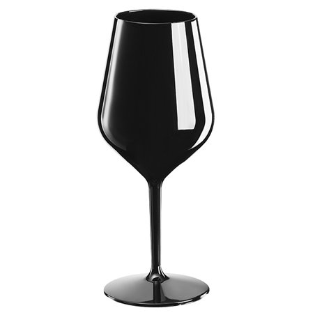 Herbruikbaar Durable Wijnglas "Tritan" zwart 470ml (6 stuks)