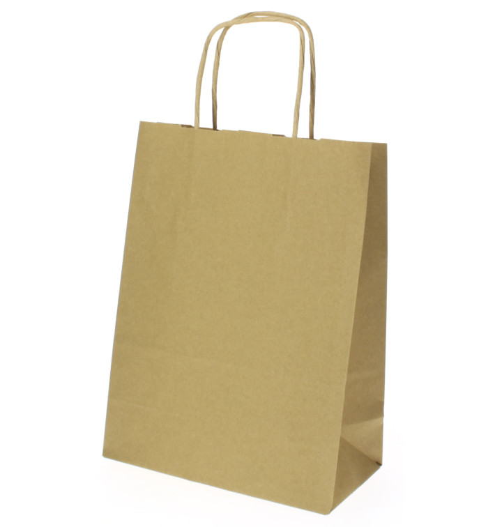 Sac en papier Hawanna avec Anses KRAFT 100g 18+8x24cm (400 Utés)