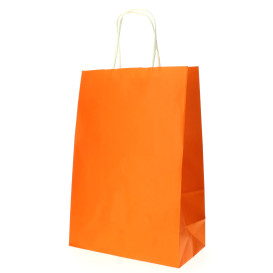 Sac en Papier Orange avec Anses 80g 20+10x29 cm (25 Utés)
