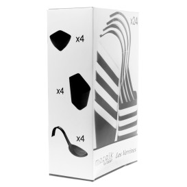 Kit pour Dégustation Blanc et Noir 24 pièces (12 Kits)