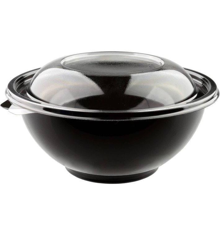Bol en Plastique Noir et Couvercle 1500ml Ø230mm (30 Utés) Bol en Plastique Noir et Couvercle 1500ml Ø230mm (30 Utés)