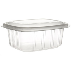 Plastic scharnierende Deli-Container microgolfbaar PP hoog koepel Deksel 370ml (50 stuks) 