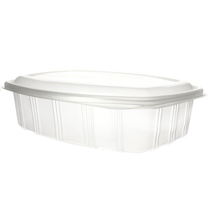 Barquette à Couvercle Charnière en Relief PP 1500ml (200 Utés) Barquette à Couvercle Charnière en Relief PP 1500ml (200 Utés)