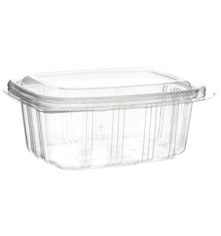 Plastic scharnierende Deli-Container OPS hoog koepel Deksel 370ml (900 stuks)