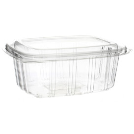 Plastic scharnierende Deli-Container OPS hoog koepel Deksel 500ml (750 stuks)