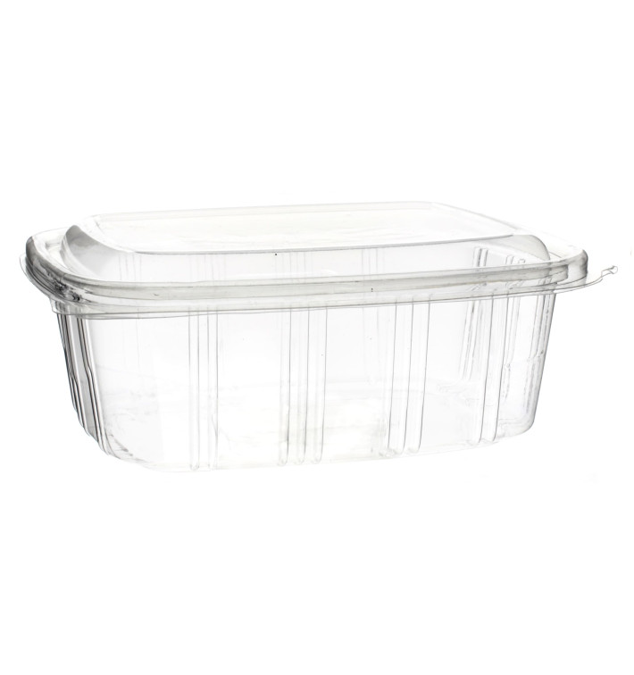 Barquette à Couvercle Charnière Relief OPS 1000ml (50 Utés) Barquette à Couvercle Charnière Relief OPS 1000ml (50 Utés)