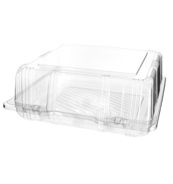 Boîte à charnière Pour Pâtisserie PET 20x20x8cm (220 Utés) Boîte à charnière Pour Pâtisserie PET 20x20x8cm (220 Utés)