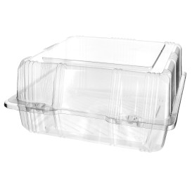 Plastic scharnierende bakkerij Container PET 20x20x10cm (220 stuks)