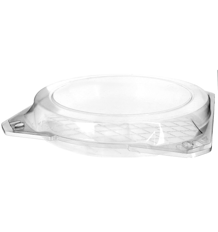 Plastic scharnierende bakkerij Container PET Ø27x5cm (25 stuks) Plastic scharnierende bakkerij Container PET Ø27x5cm (25 stuks)
