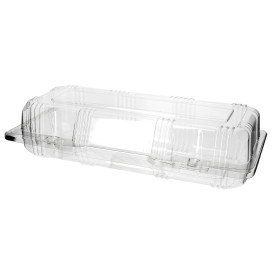 Plastic scharnierende bakkerij Container PET 24x10x6cm (220 stuks)