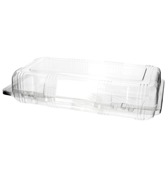 Boîte à charnière Pour Pâtisserie PET 26x13x6cm (20 Utés) Boîte à charnière Pour Pâtisserie PET 26x13x6cm (20 Utés)