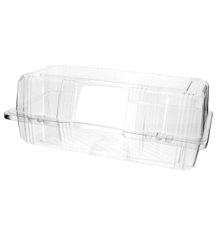 Boîte à charnière Pour Pâtisserie PET 26x13x10cm (20 Utés) Boîte à charnière Pour Pâtisserie PET 26x13x10cm (20 Utés)