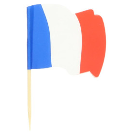 Pique en Bois Drapeau "France" 65mm (14.400 Unités)