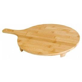 Plateau Rond avec anse en Bambou Ø29x2,5cm (1 Uté)