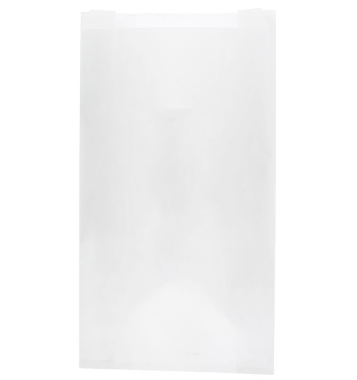 Papieren voedsel zak wit 12+6x20cm (1000 stuks) Papieren voedsel zak wit 12+6x20cm (1000 stuks)