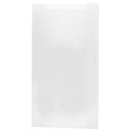 Papieren voedsel zak wit 14+7x24cm (100 stuks) 