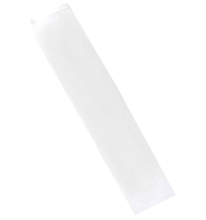 Papieren zak wit 9+5x24cm (1000 stuks) Papieren zak wit 9+5x24cm (1000 stuks)