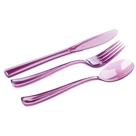 Couverts Fourchette, Couteau, Cuillère Aubergine (20 Utés)