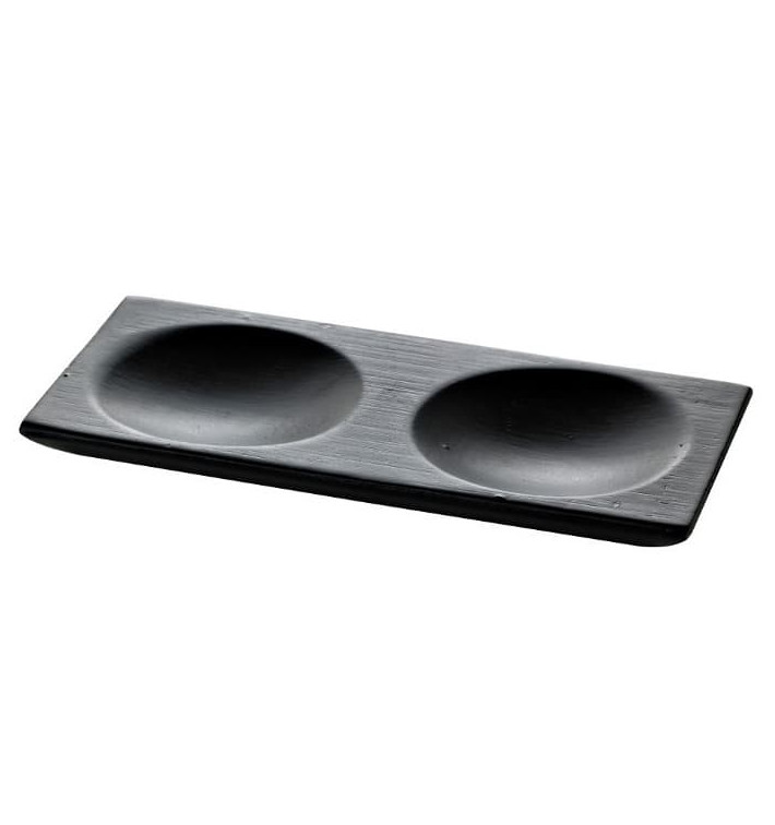 Bamboe proeving bord 2C zwart 12x6cm (96 stuks) Bamboe proeving bord 2C zwart 12x6cm (96 stuks)
