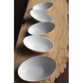 Mise en Bouche Ovale Canne à Sucre Blanc 8x5cm (300 Utés)