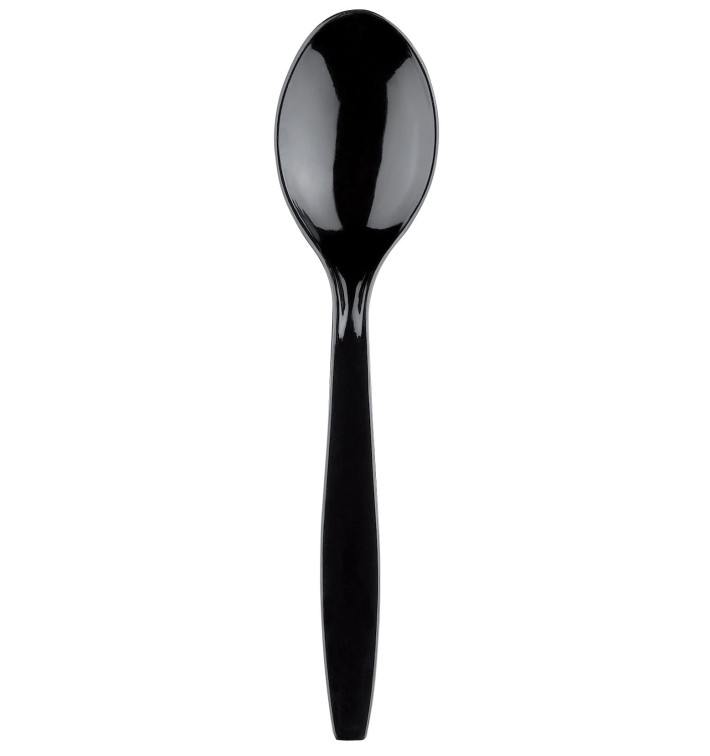 Cuillère Plastique Premium PS Noir 190mm (1000 Utés) Cuillère Plastique Premium PS Noir 190mm (1000 Utés)