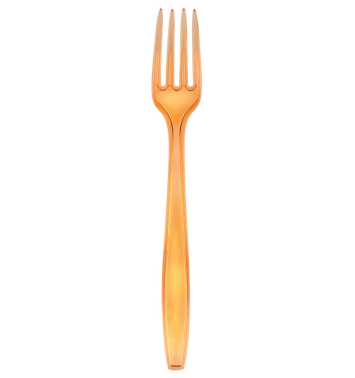 Plastic PS vork Premium oranje 19cm (50 stuks) Plastic PS vork Premium oranje 19cm (50 stuks)