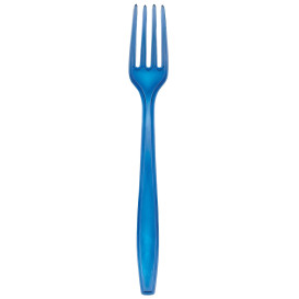 Fourchette Plastique PS Premium Bleu 190mm (1000 Utés)