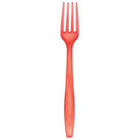 Fourchette Plastique PS Premium Rouge 190mm (50 Utés)