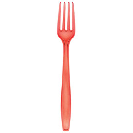Plastic PS vork Premium rood 19cm (1000 stuks)