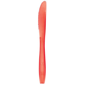 Couteau Plastique PS Premium Rouge 190mm (50 Utés)